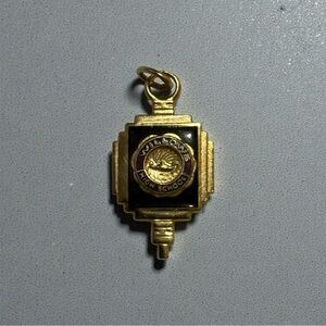 Gold and Black WILLOWS High School Pendant